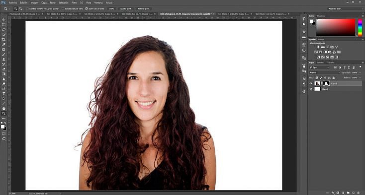 Perfeccionar Borde para versiones Photoshop CC 2015.5 en adelante: Seleccionar y Aplicar Máscara